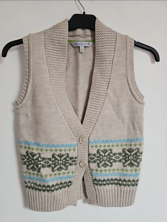Fat Face Alpaca Wool Blend Tank Cardigan Jumper Top Size 8